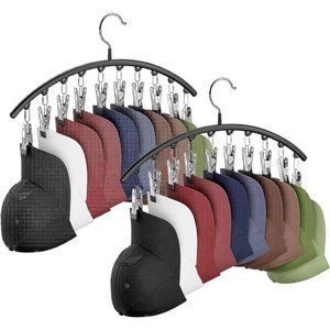 2 Pack Hat Hangers for Closet, Metal Hat Organizer Holder & Room Closet Display
